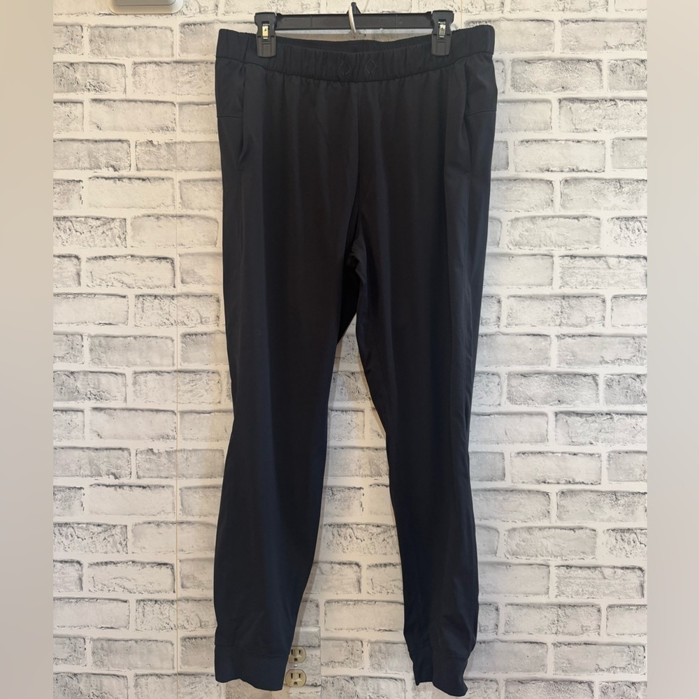Women’s Member’s Mark Black athletic travel joggers hidden drawstring Large